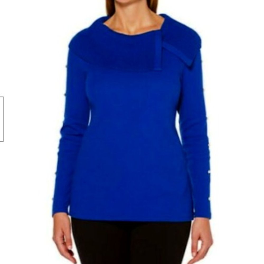 Rafaella woman's pullover cowl neck sweater NWTS